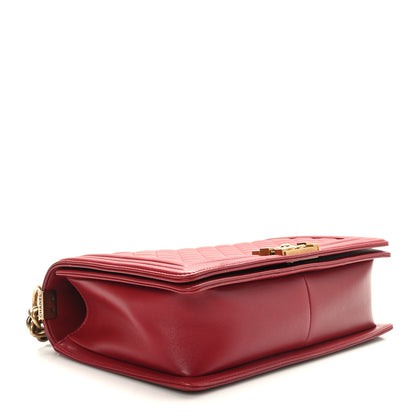 Chanel Calfskin Quilted New Medium Boy Flap Red 4 of 9