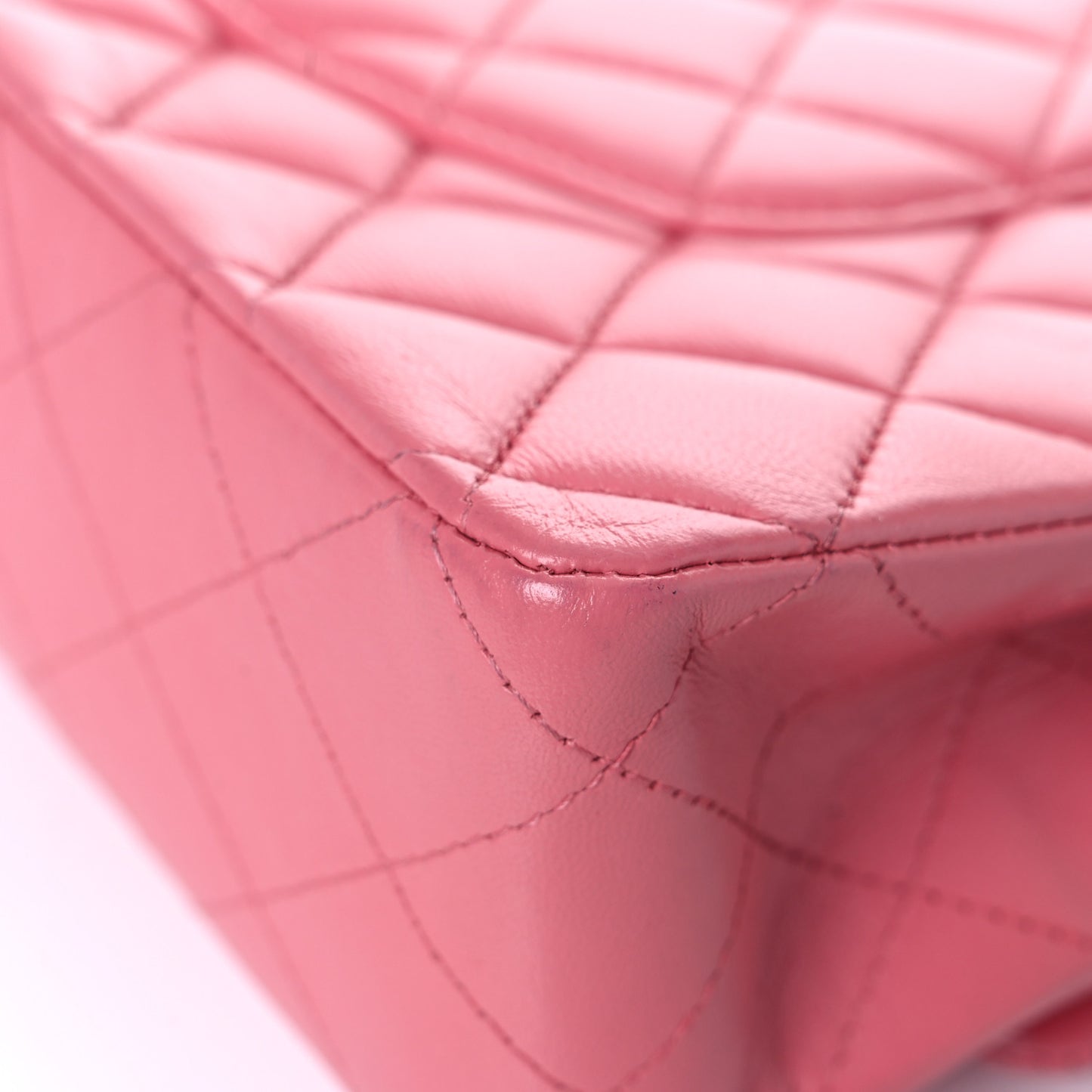 Lambskin Quilted Medium Double Flap Pink