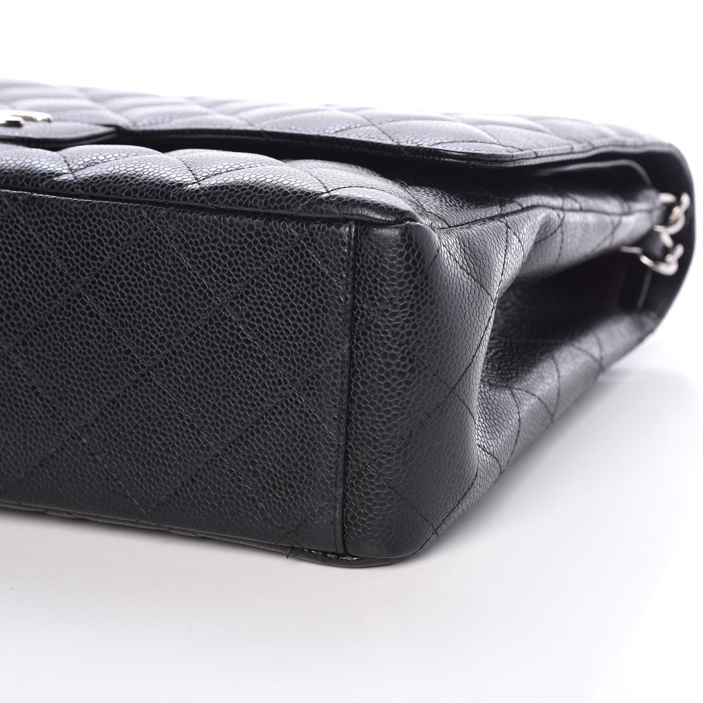 Caviar Quilted Maxi Double Flap Black