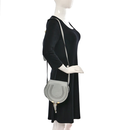 Chloe Calfskin Mini Marcie Round Crossbody Bag Faded Blue 2 of 11