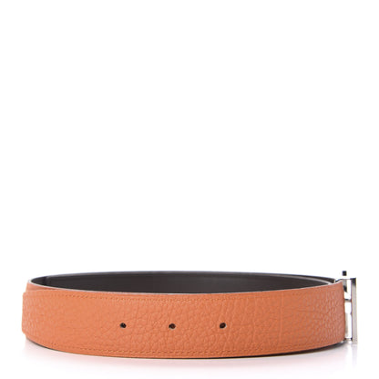 Hermes Swift Togo 32mm Quizz H Belt 90 Chocolate Orange 2 of 5