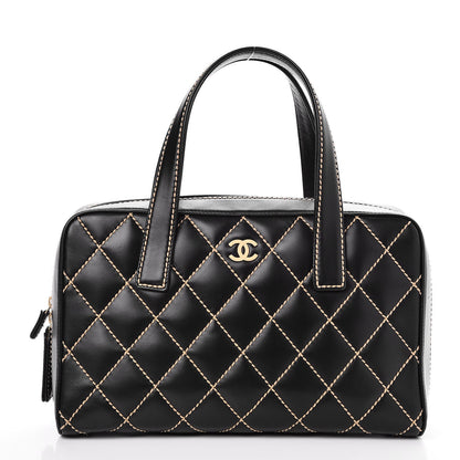 Chanel Calfskin Contrast Stitch Surpique Bowler Black 1 of 7