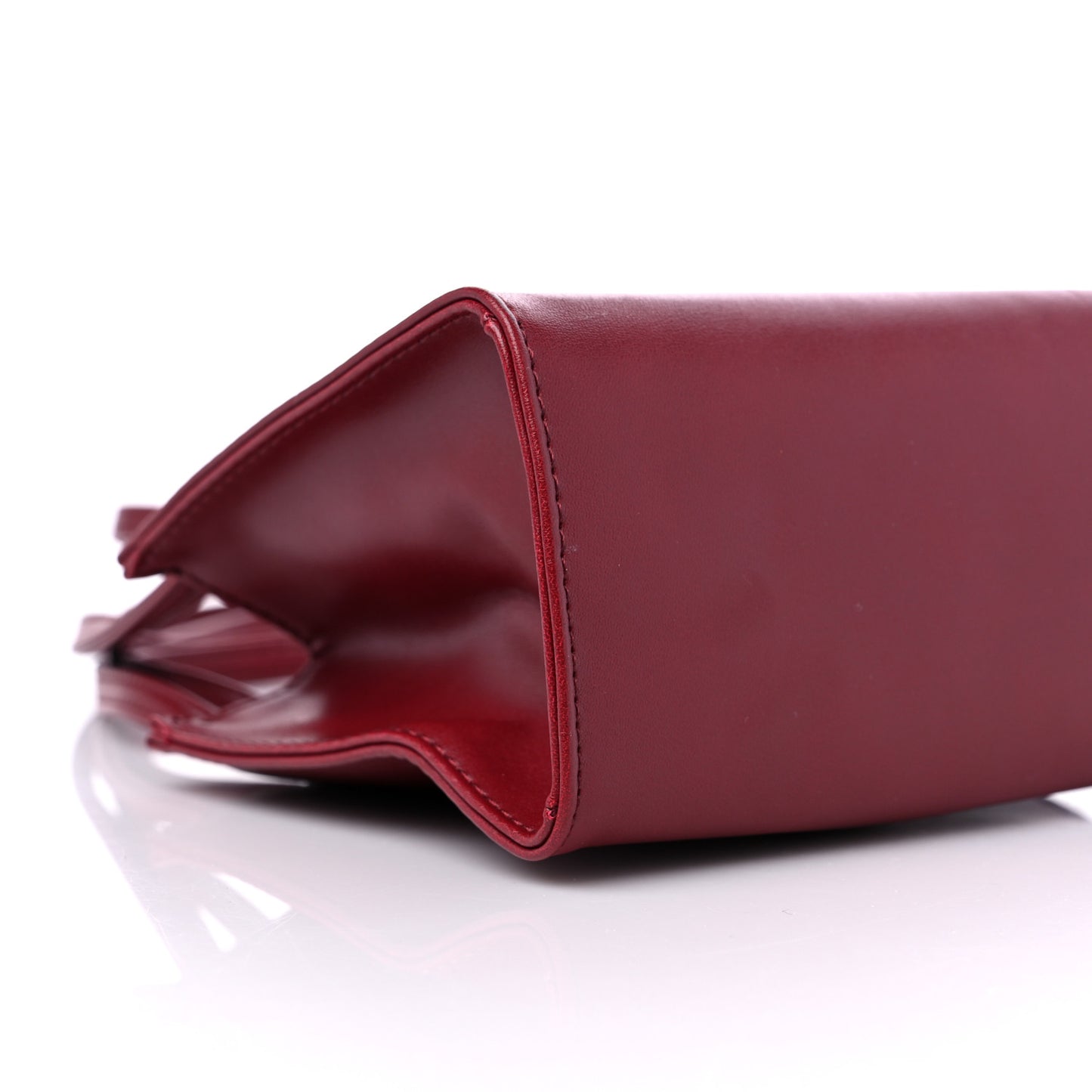Vegan Leather Small Shopping Bag Oxblood