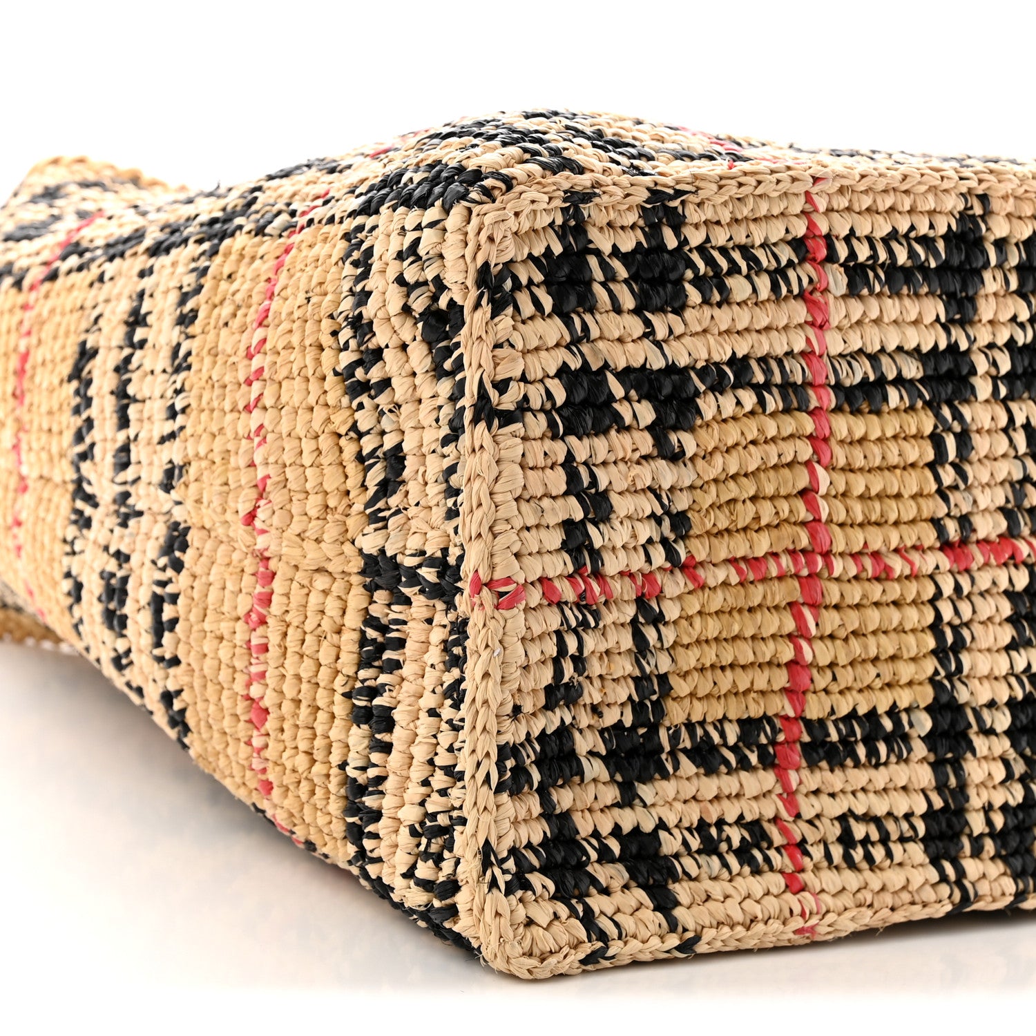Burberry Raffia Crochet Margate Shoulder Bag Sand Beige 8 of 9