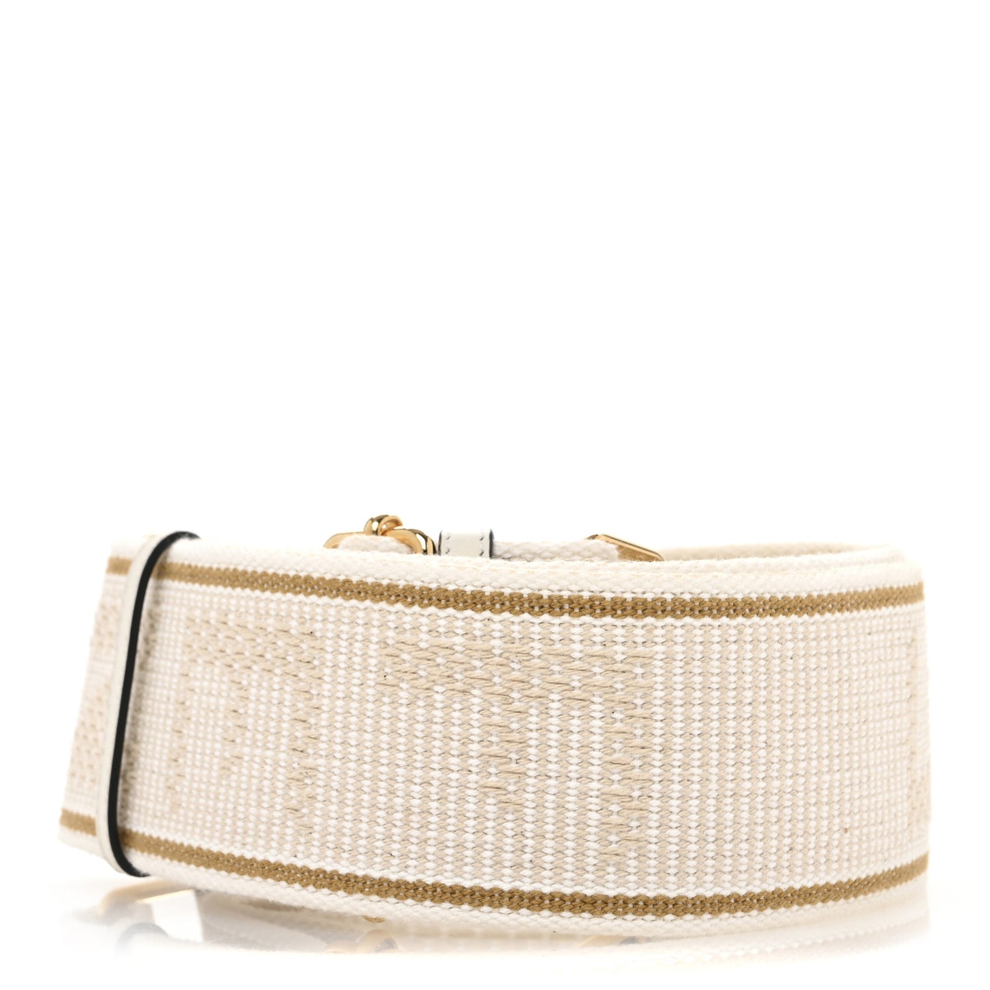Cannete Ribbon Poly Vitello Century Logo Adjustable Strap You White Garza Ecru
