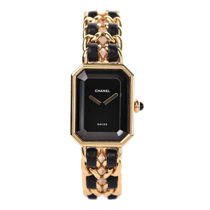 Chanel Stainless Steel Lambskin 20mm Chain Premiere Quartz Watch Gold L 1 of 7