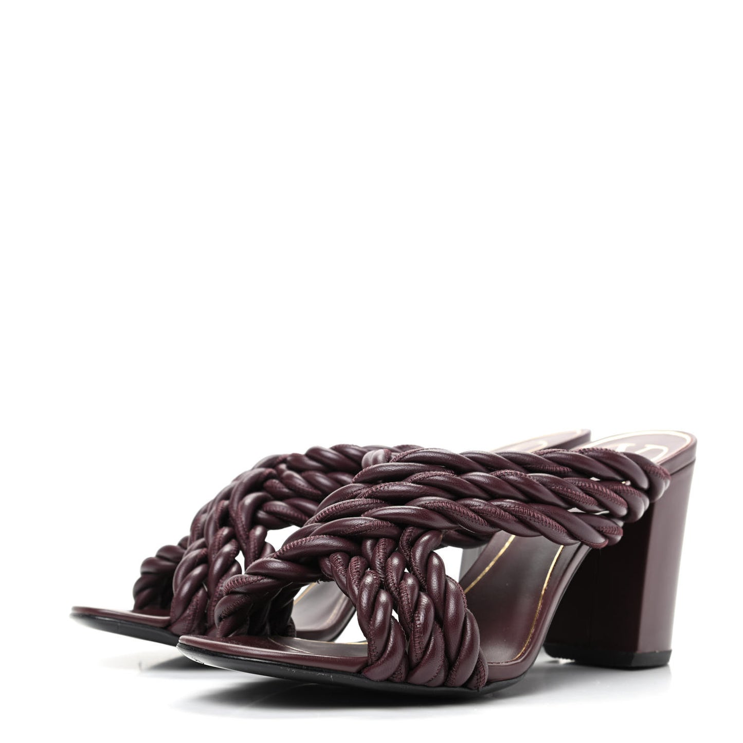 Nappa Crisscross Rope Slide Sandals 39.5 Rubin