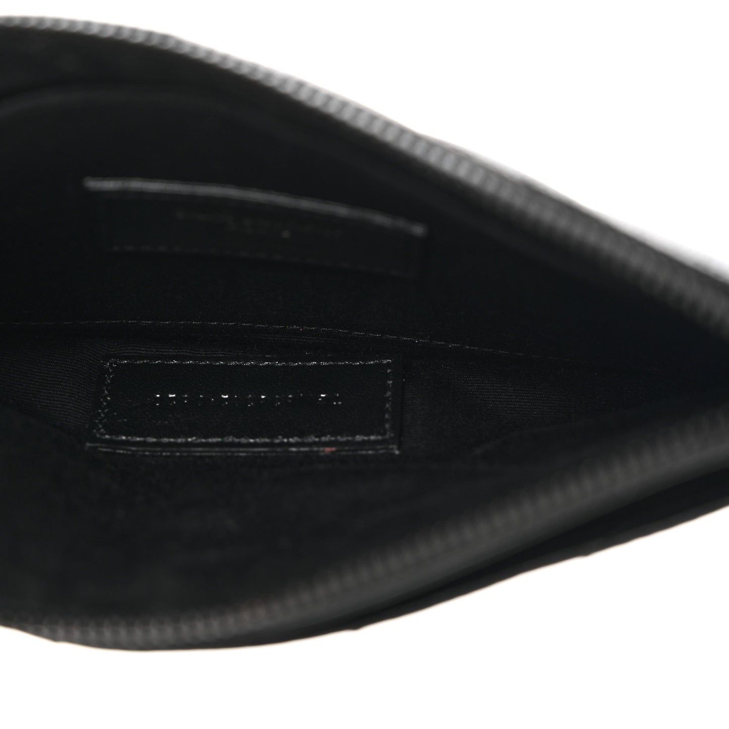 Grain De Poudre Chevron Monogram Monochrome Bill Pouch Black