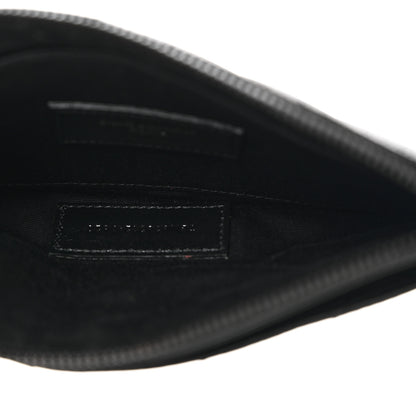 Saint Laurent Grain De Poudre Chevron Monogram Monochrome Bill Pouch Black 5 of 8