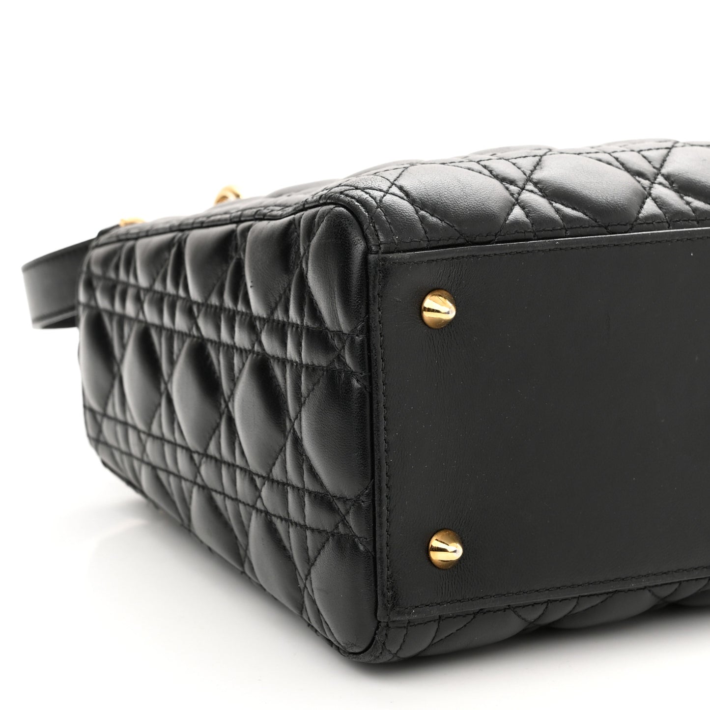 Lambskin Cannage Medium Lady Dior Black