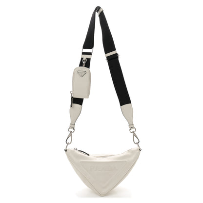 Prada Grace Lux Triangle Shoulder Bag White 1 of 12