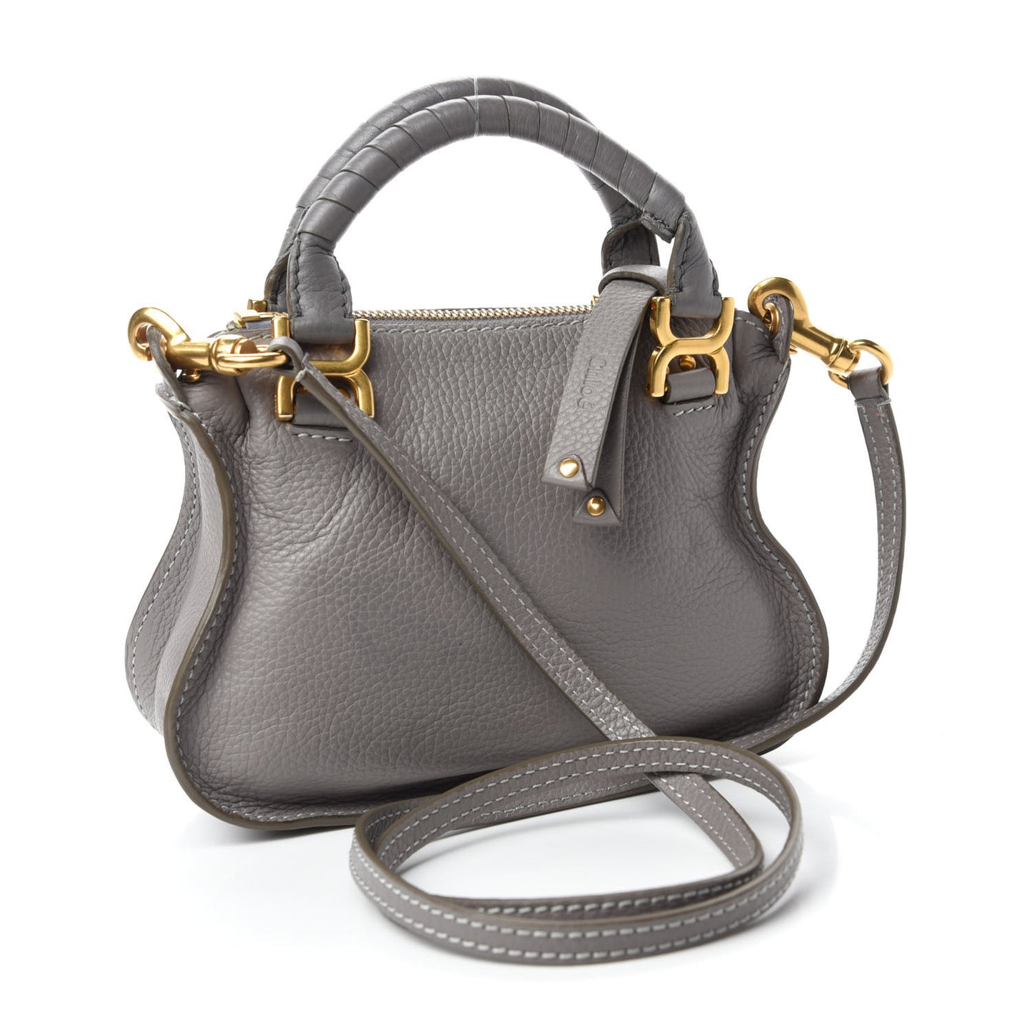 Calfskin Mini Marcie Satchel Cashmere Grey