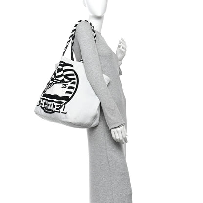 Chanel Terry Cloth Cotton La Pausa Bay Reversible Beach Tote 2 of 20