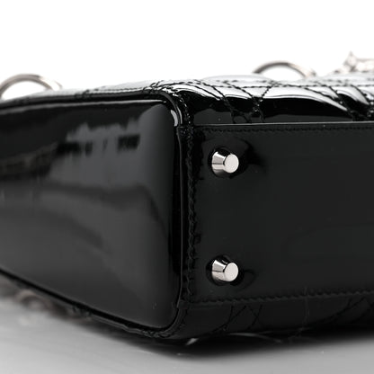 Christian Dior Patent Cannage Mini Lady Dior Black 8 of 9