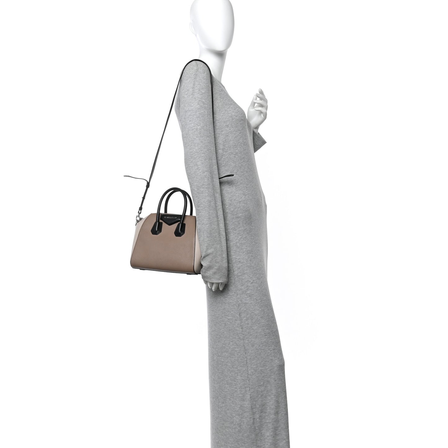 Sugar Goatskin Mini Tri-Color Antigona Linen