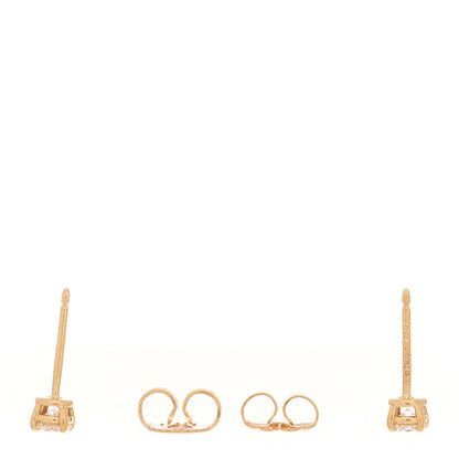 Tiffany 18K Rose Gold Diamond .22ctw Solitaire Earrings 3 of 5