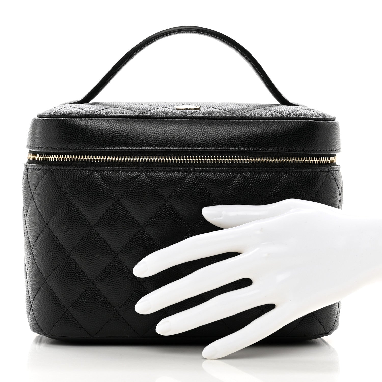 Chanel Caviar Quilted Large Vanity Pouch Black 2 of 7