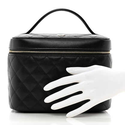 Chanel Caviar Quilted Large Vanity Pouch Black 2 of 7