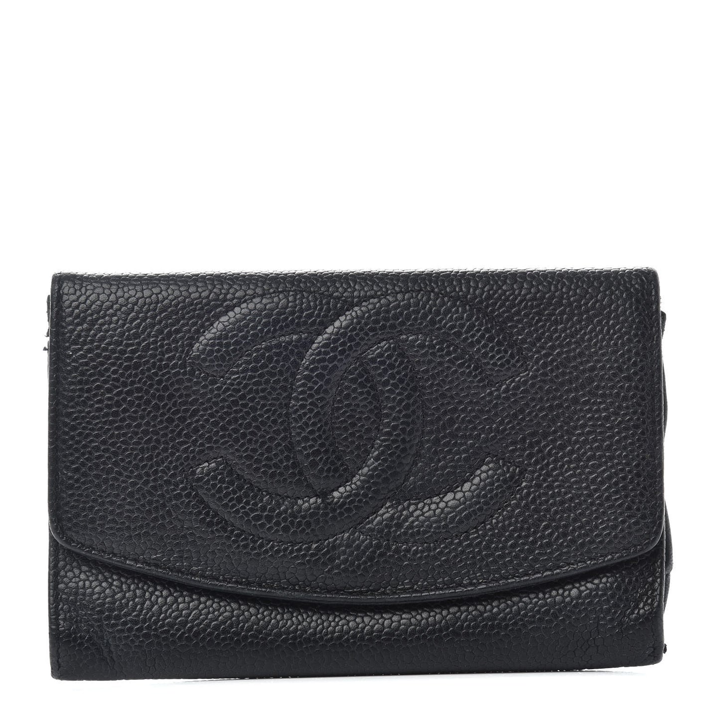 Caviar CC Timeless Flap Wallet Black