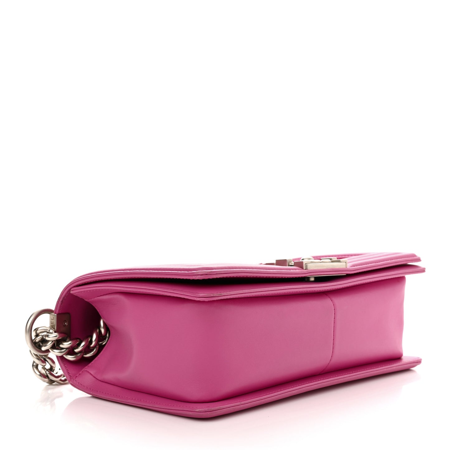 Matte Snakeskin Medium Boy Flap Pink