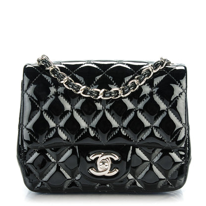 Chanel Patent Calfskin Quilted Mini Square Flap Black 1 of 8