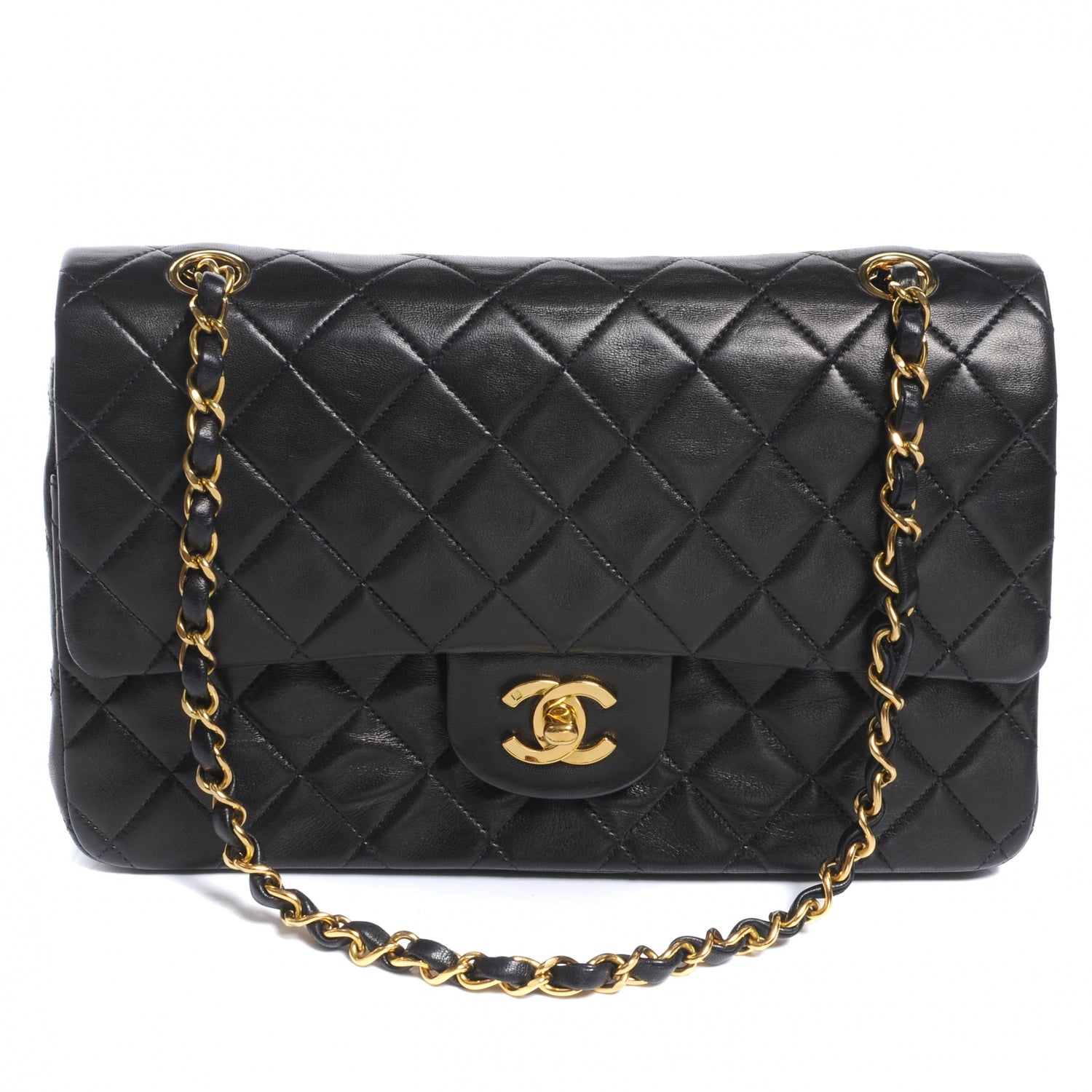 Chanel Lambskin Medium Double Flap Black 1 of 8