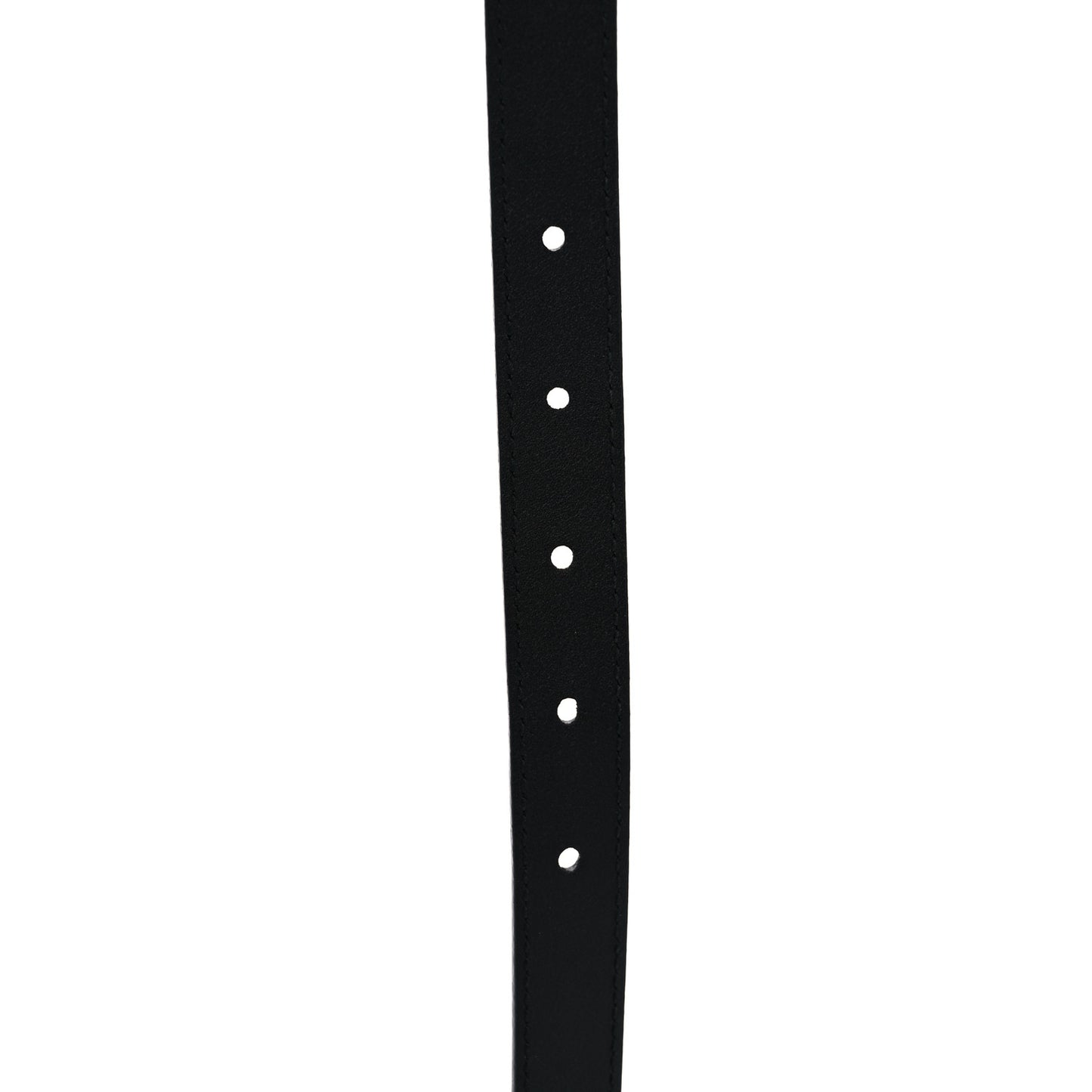 Calfskin Pearl Double G 20mm Belt 95 38 Black Cream
