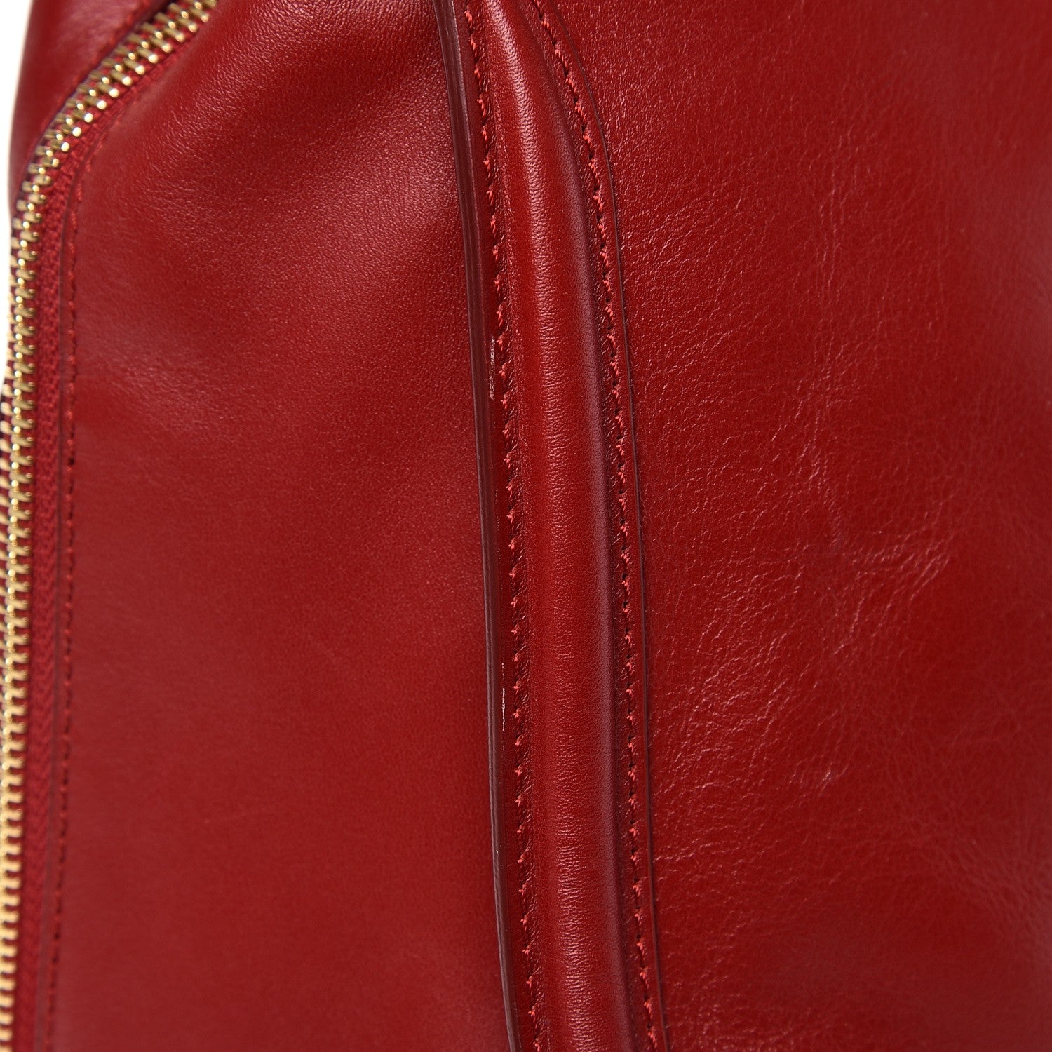 Alexander McQueen Calfskin Large Skull Padlock Zip Around Tote Red 10 of 15
