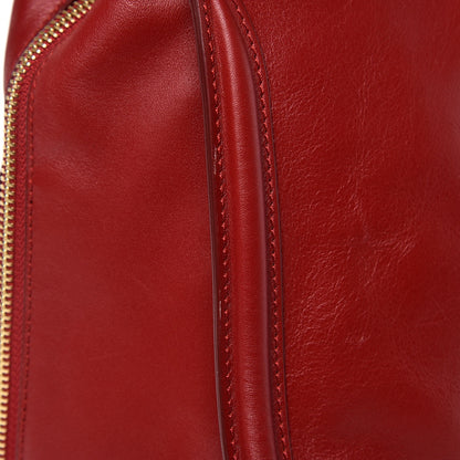 Alexander McQueen Calfskin Large Skull Padlock Zip Around Tote Red 10 of 15