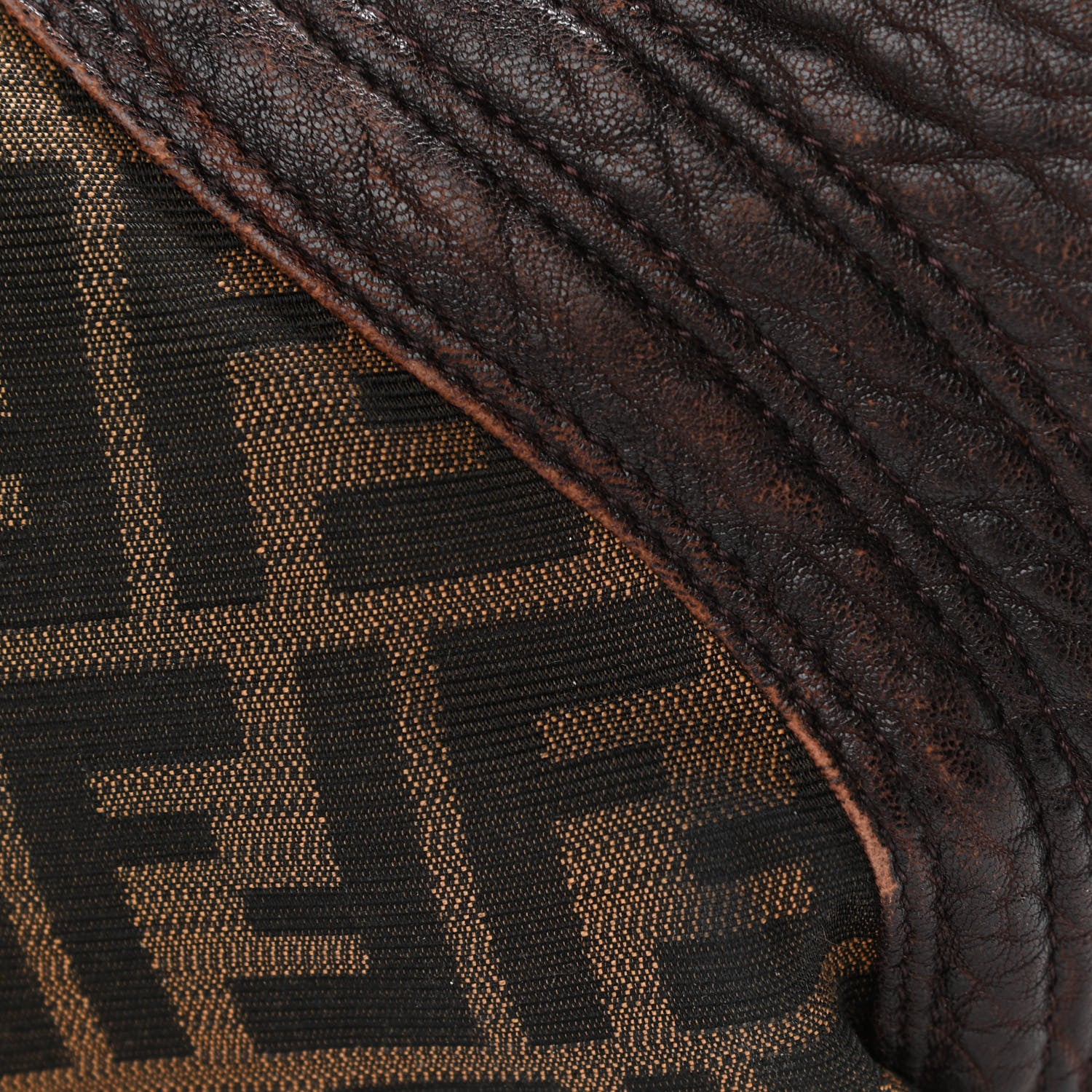 Fendi Zucca Nappa Nuvolata Vitello Tortuga Spy Bowler Tobacco Moro 10 of 11