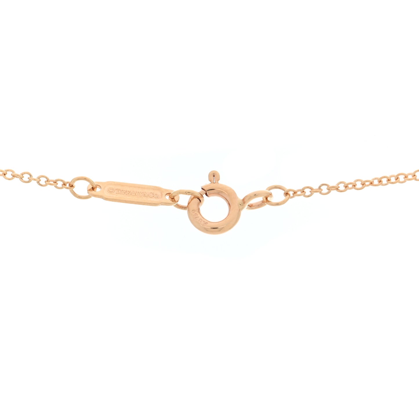 18K Rose Gold Diamond Victoria Vine Circle Pendant Necklace