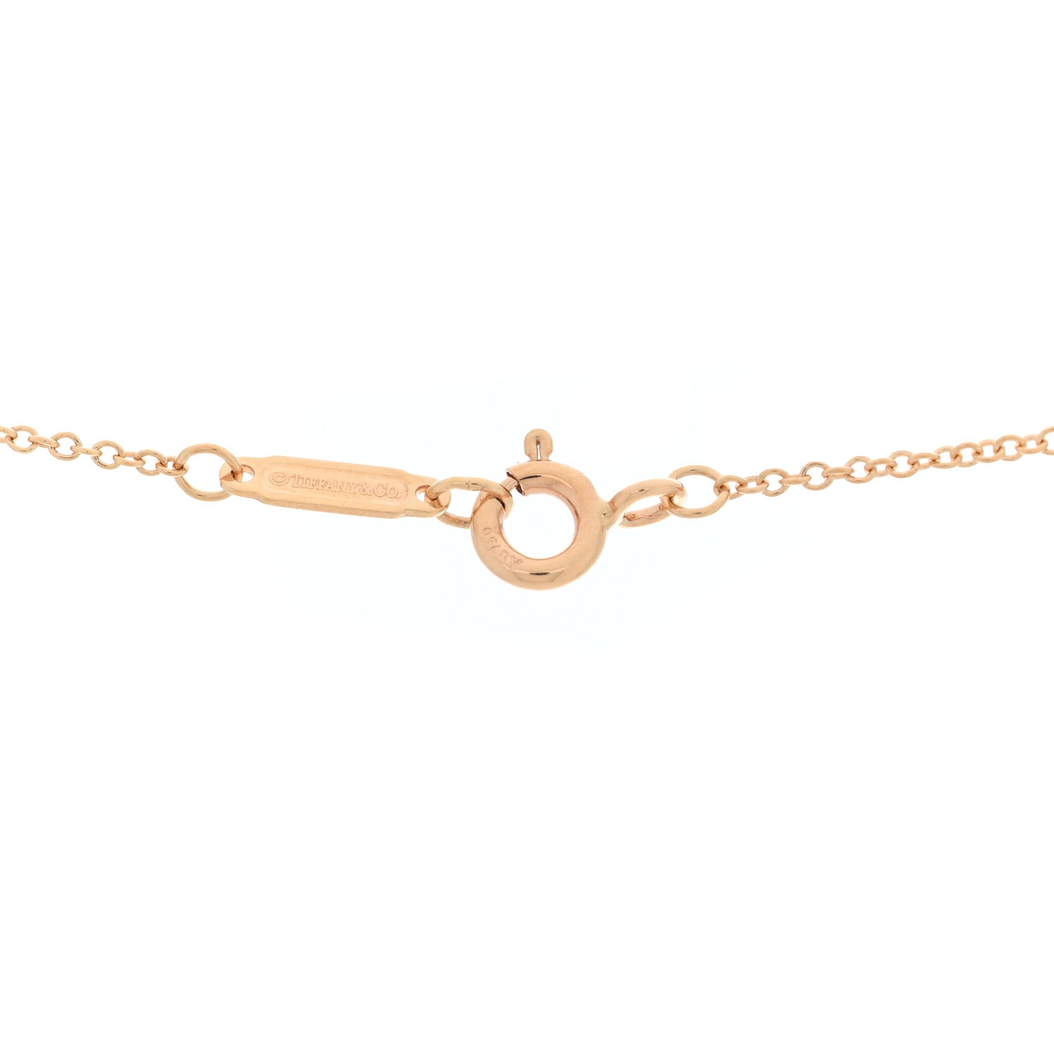 Tiffany 18K Rose Gold Diamond Victoria Vine Circle Pendant Necklace 4 of 5
