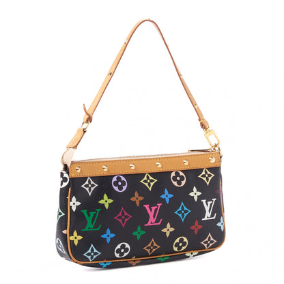 Louis Vuitton Monogram Multicolor Pochette Accessories Black 3 of 9