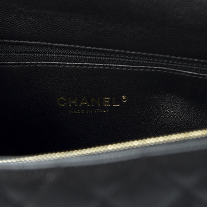 Chanel Caviar Lizard Quilted Small Coco Handle Flap Black 7 of 10