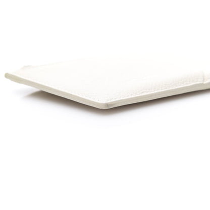 Saint Laurent Grained Calfskin 5 Fragments Zip Pouch Card Holder White 8 of 10