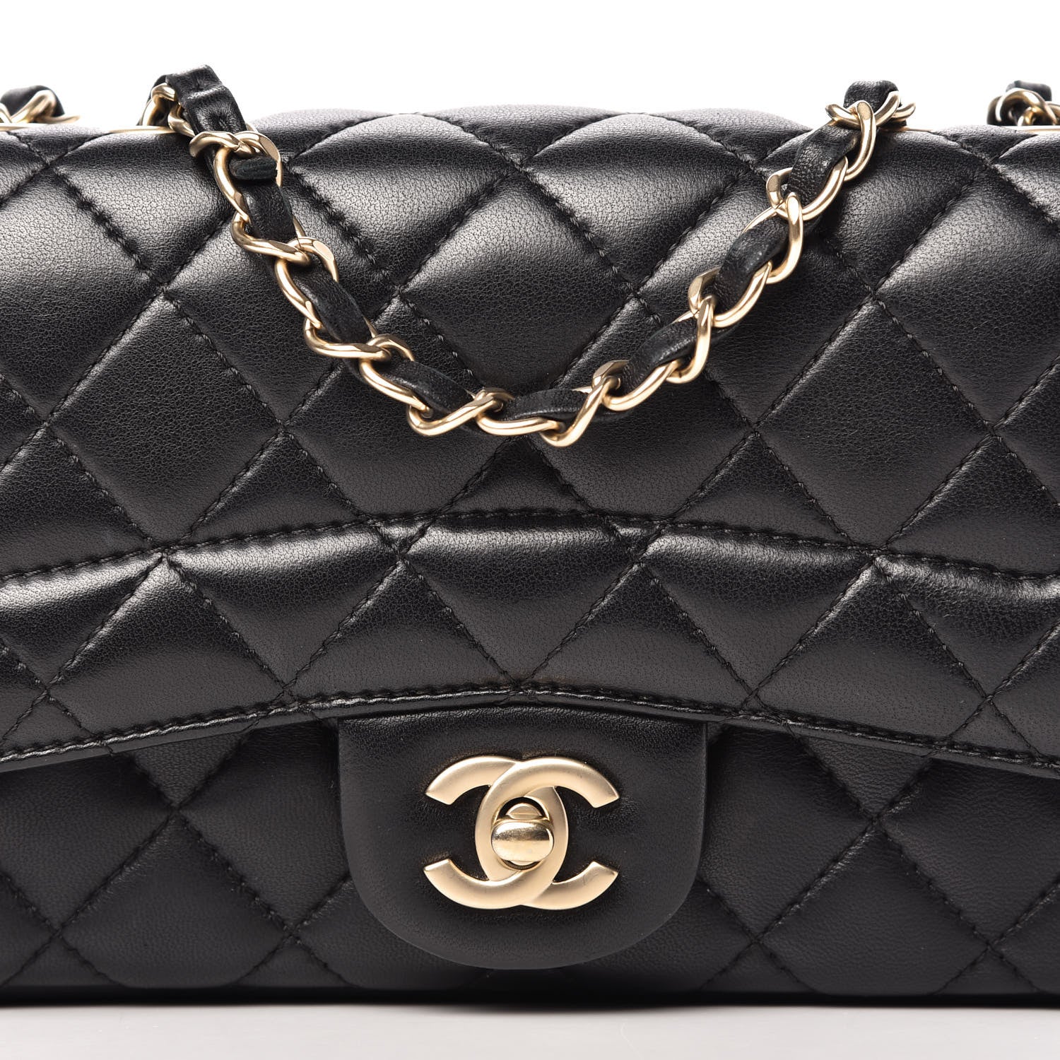 Chanel Lambskin Quilted Mini Mademoiselle Chic Flap Black 725720