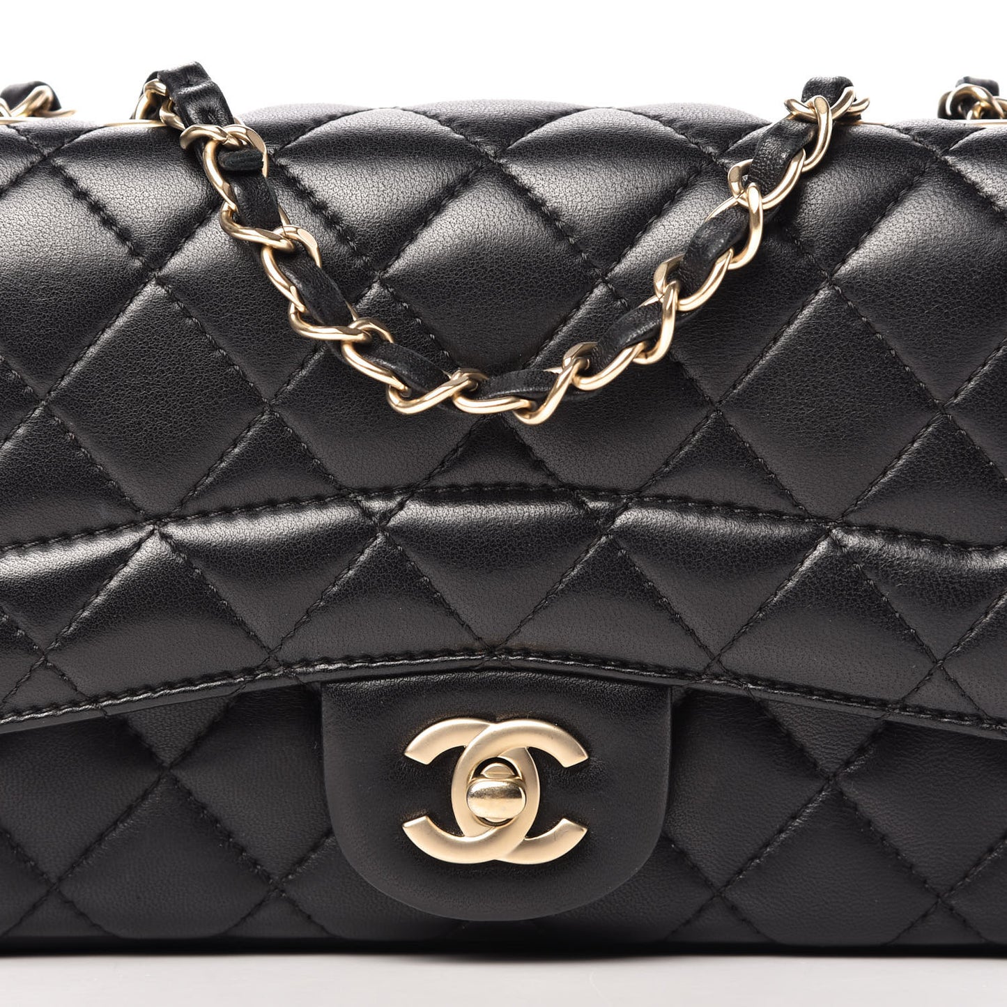 Lambskin Quilted Mini Mademoiselle Chic Flap Black