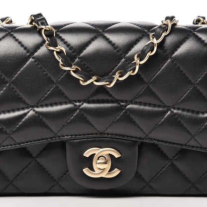 Chanel Lambskin Quilted Mini Mademoiselle Chic Flap Black 10 of 11