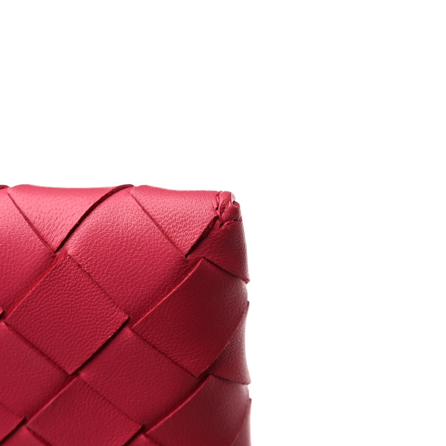 Nappa Intrecciato Flap Pouch Cranberry