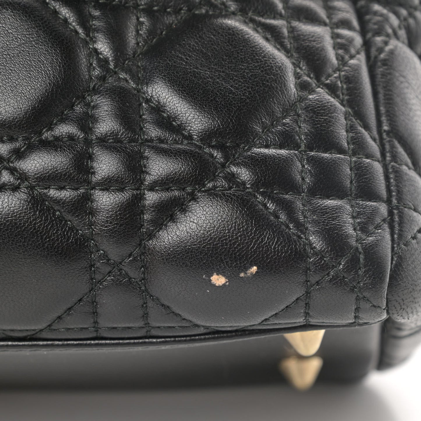 Lambskin Cannage Medium Supple Lady Dior Black