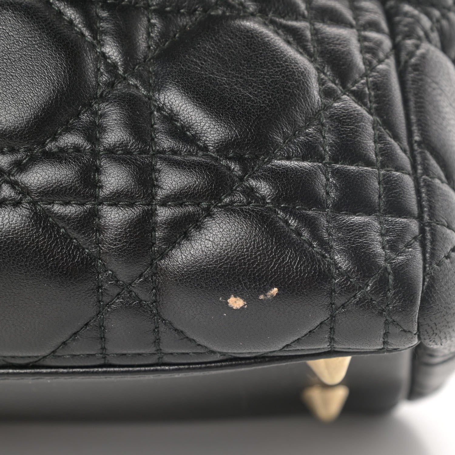 Christian Dior Lambskin Cannage Medium Supple Lady Dior Black 5 of 5