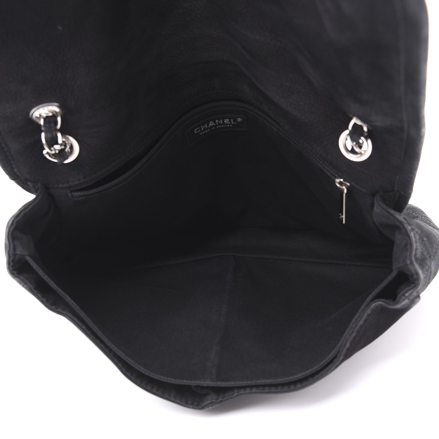 Chanel Ultra Soft Suede Calfskin Large Natural Beauty Flap Black 4 of 9