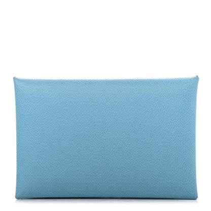 Hermes Epsom Calvi Card Case Bleu du Nord 1 of 8