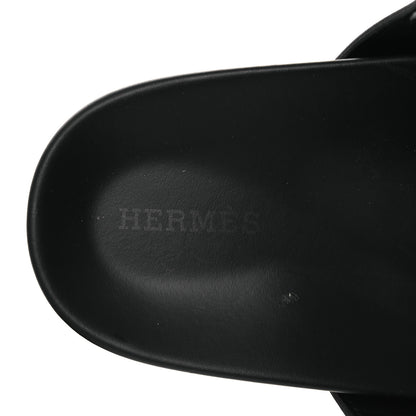 Hermes Calfskin Womens Chypre Sandals 37 Black 9 of 14