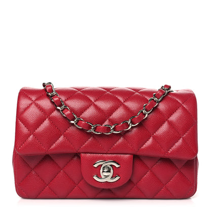Chanel Caviar Quilted Mini Rectangular Flap Red 1 of 10