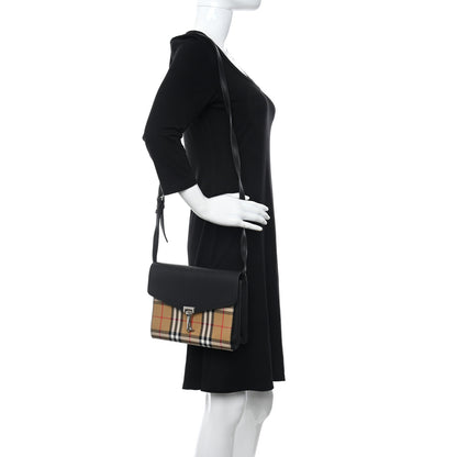 Burberry Derby Calfskin Vintage Check Small Macken Crossbody Bag Black 2 of 10