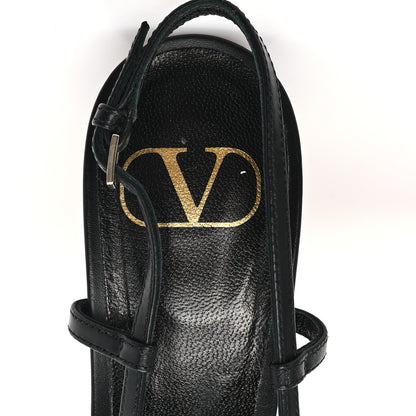Valentino Garavani Calfskin Tonal Vlogo Slingback 80mm Pumps 38 Black 8 of 10