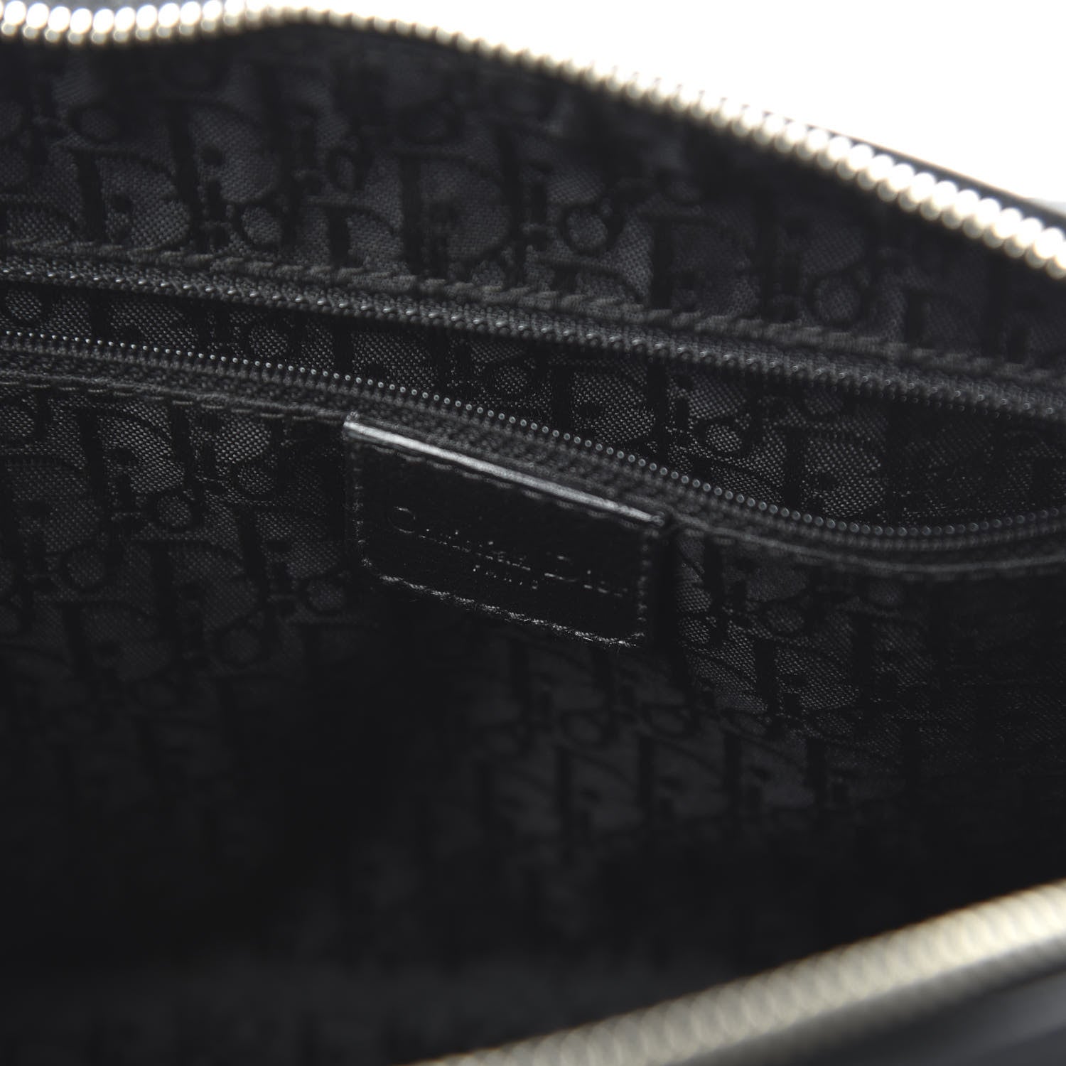 Christian Dior Calfskin Logo Charms Boston Black 8 of 10