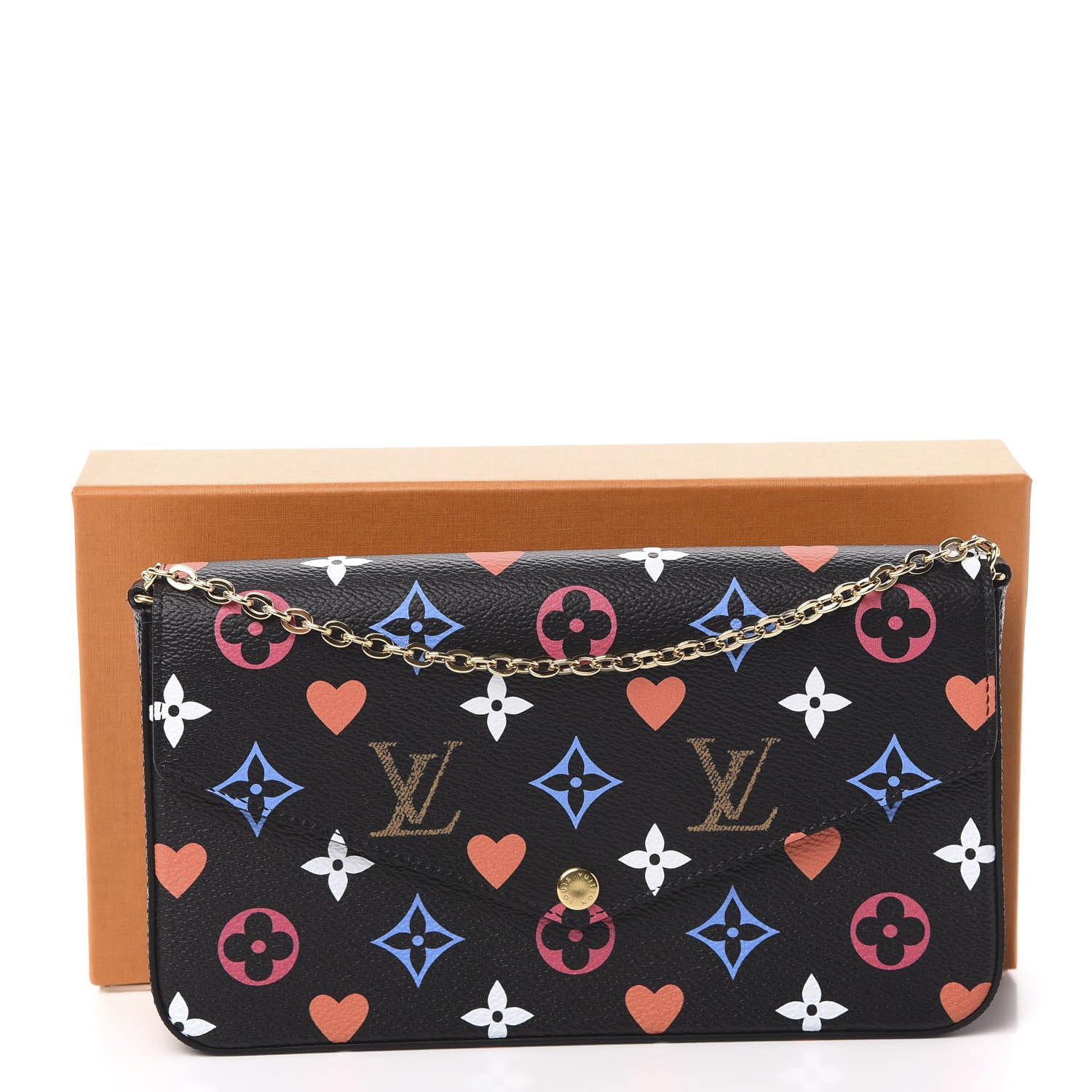 Louis Vuitton Game On Felicie Chain Wallet Black 12 of 12