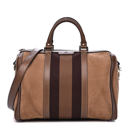Gucci Suede Web Medium Boston Beige 1 of 23